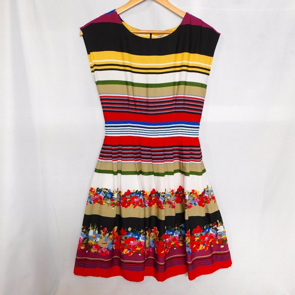 TRISTAN Dress Spring Multicolour Floral Striped sleeveless Cheerful Womens 2